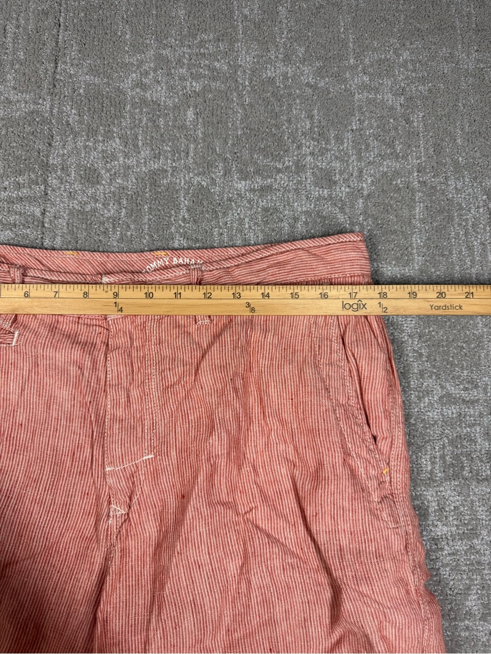 Tommy Bahama 100% Linen Red Vacation Beach Short Men Size 35 - Picture 5 of 7